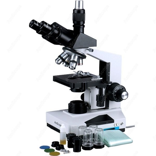 Microscope Compound 40X - Mikroskop Biologi Trinokuler Simul-Fokal Seri AmScope