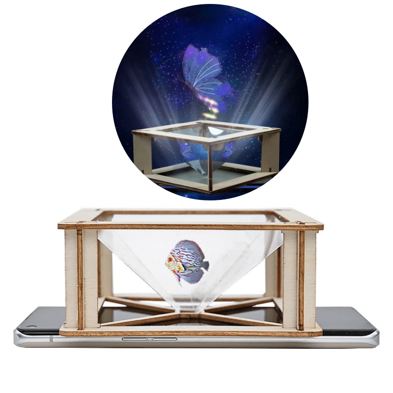 Science Project Kit - Kit Proyektor Holografik 3D DIY untuk