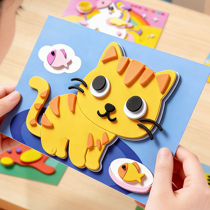 Stiker 3D Anak-anak, 10 Lembar - Science Toys Diy ulasan dan harga